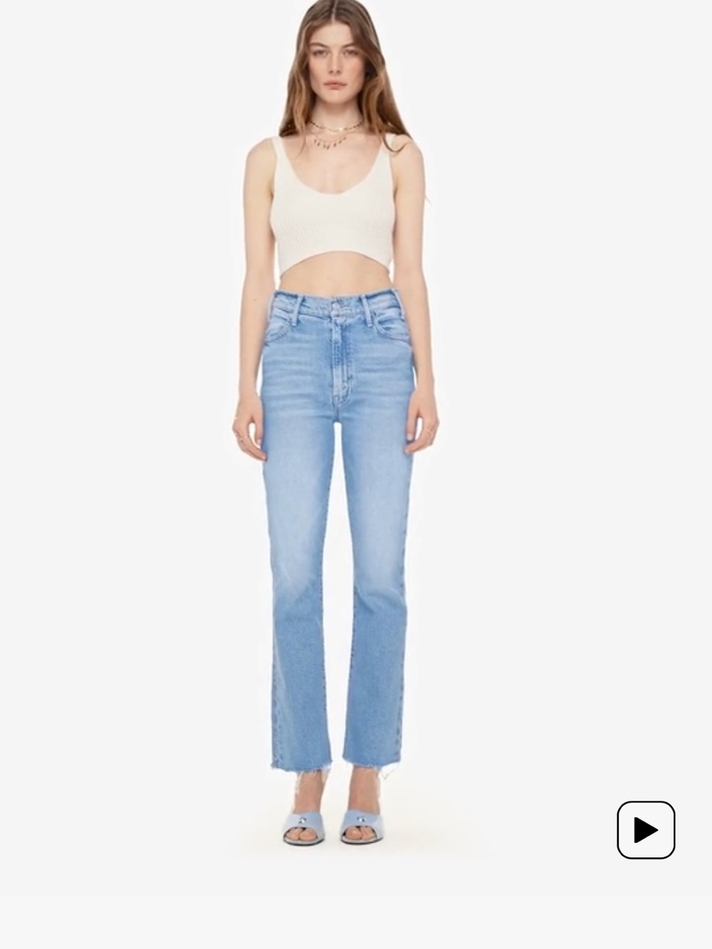 MOTHER THE HUSTLER ANKLE FRAY JEANS
